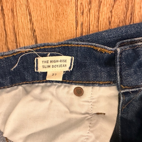 Madewell high-rise slim boyfriend jean. Dark wash. Size 27. Super comfy! - Picture 2 of 4